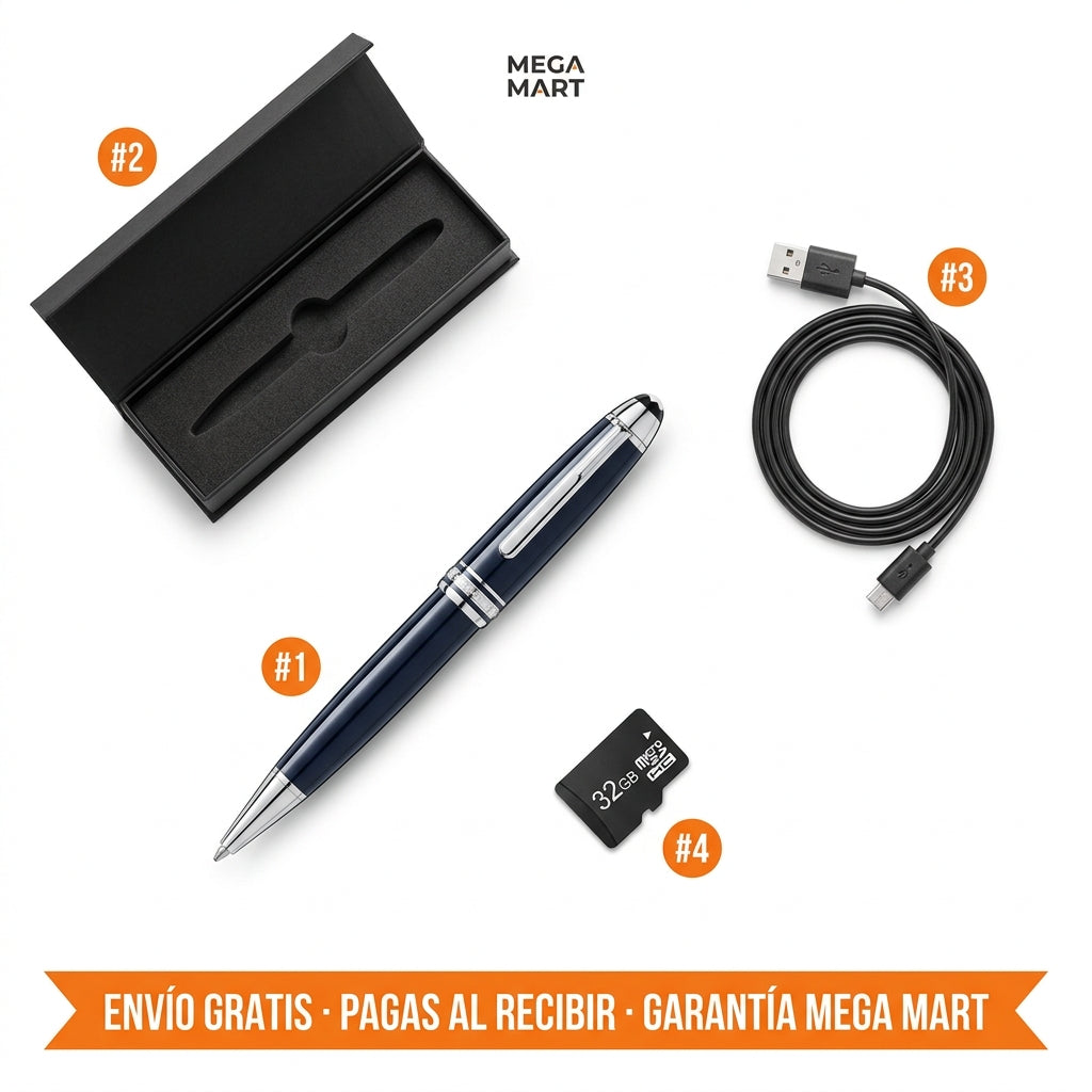 Bolígrafo Profesional con Cámara Full HD — Cam Pen Pro + 32GB - imagen 5