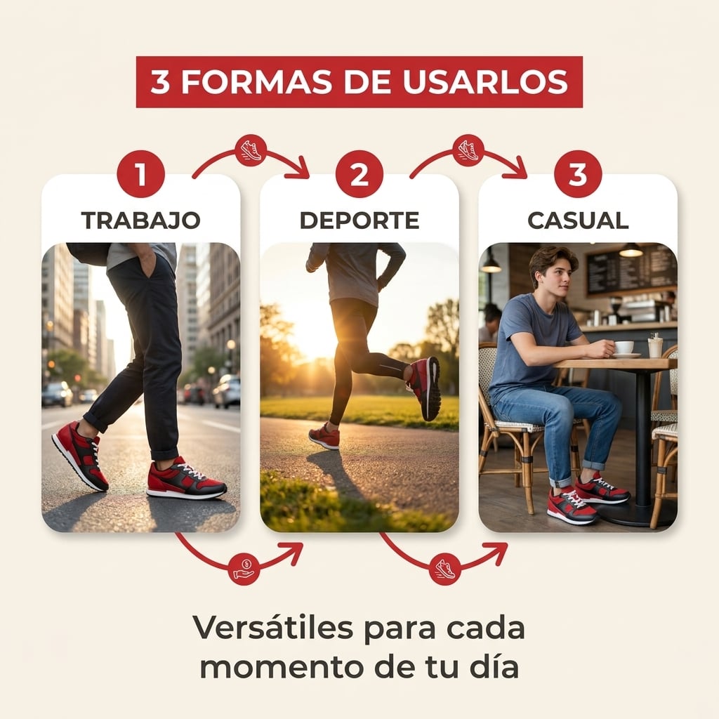 3 formas de usarlos: trabajo, deporte y casual
