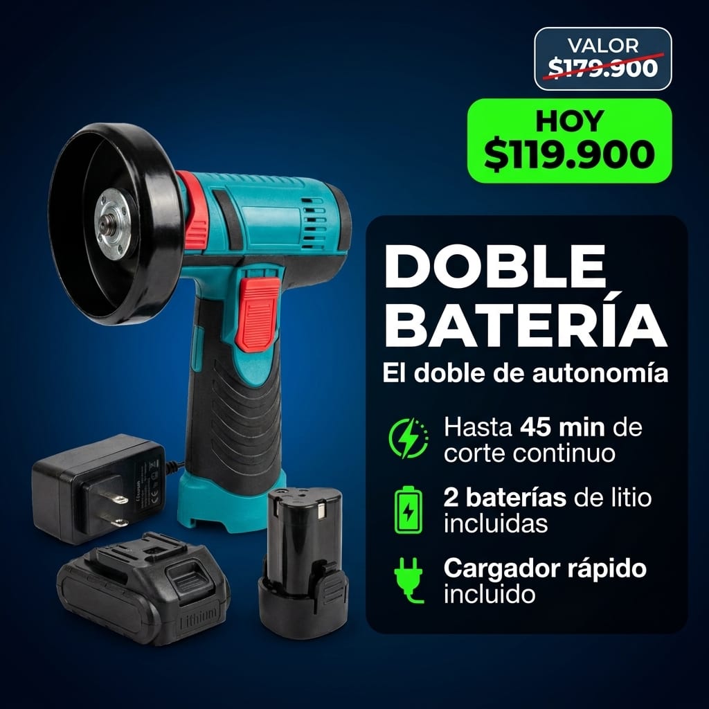 Mini Pulidora Portátil PRO Doble Batería - Mega Mart