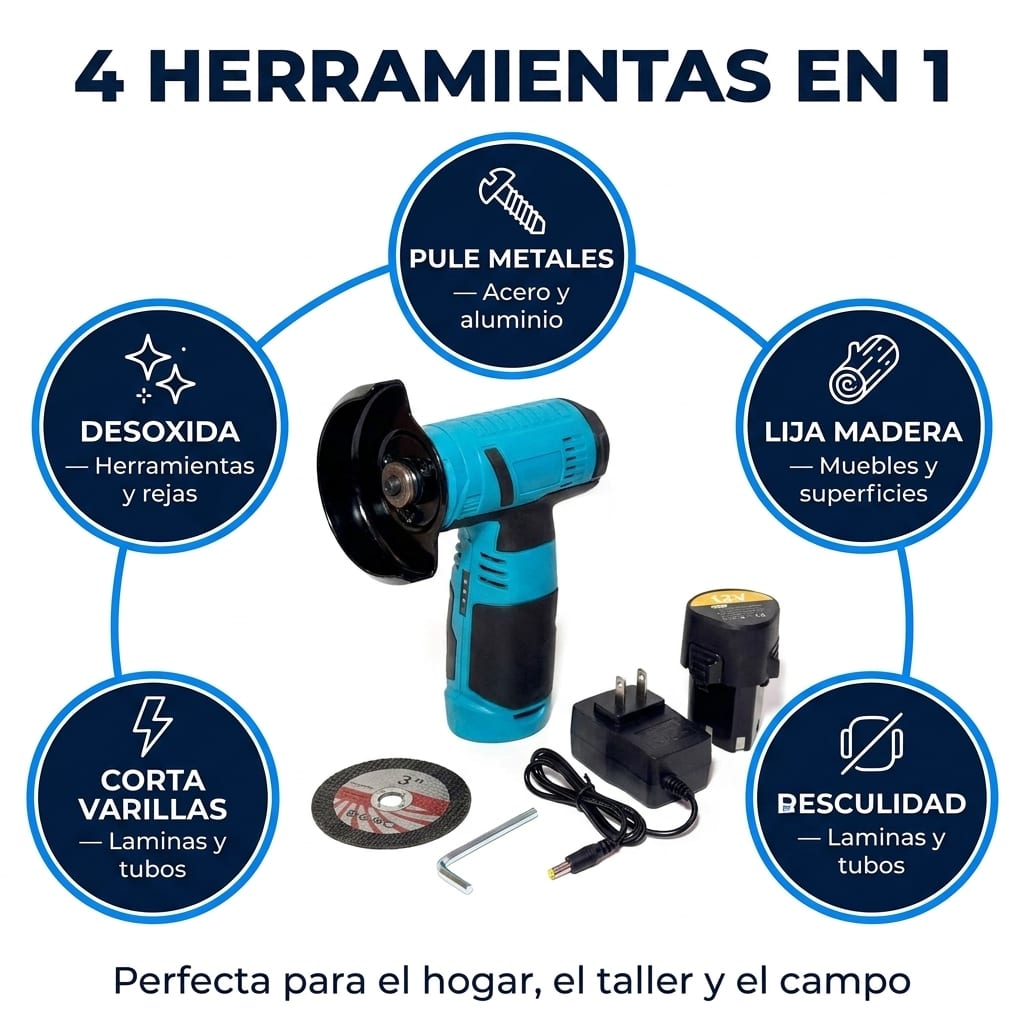 Mini Pulidora Portátil PRO Doble Batería - Mega Mart