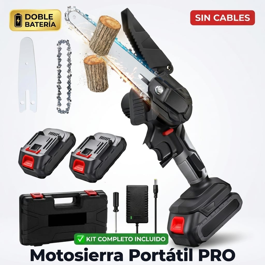 Motosierra Portátil PRO Doble Batería - Mega Mart